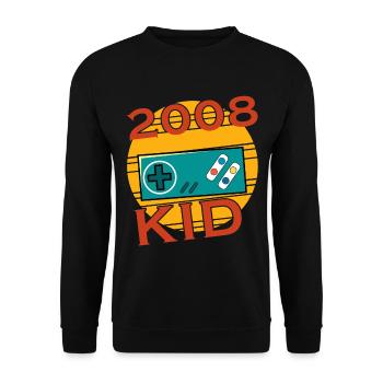 Level 15 Unlocked 15 Years Birthday Gamer - Unisex Sweatshirt - black - Front - Alina (178cm) & Michal (187cm)