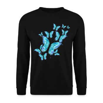 Papillons - Sweat-shirt Unisexe - noir - Devant - Alina (178cm) & Michal (187cm)