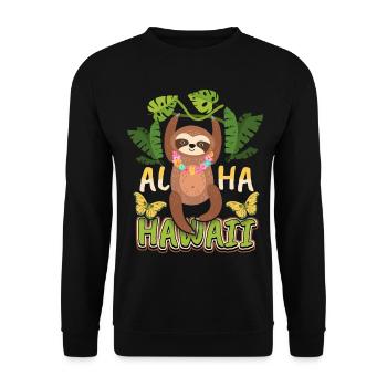 Sloth, Sloth, funny saying, - Unisex Sweatshirt - black - Front - Alina (178cm) & Michal (187cm)