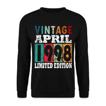 Legendary since April 1998 - Unisex Sweatshirt - black - Front - Alina (178cm) & Michal (187cm)