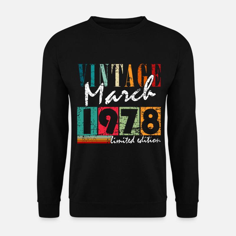 March 1978 Legende Retro - Unisex Sweatshirt - black