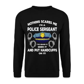 Drôle de policier Citation de police Cadeau - Sweat-shirt Unisexe - noir - Devant - Alina (178cm) & Michal (187cm)