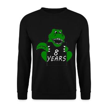 Year 2013 Birthday 8 years children gift - Unisex Sweatshirt - black - Front - Alina (178cm) & Michal (187cm)
