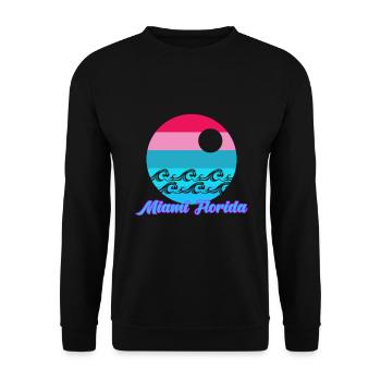 Miami - Florida - USA - United States- Key West - Unisex Pullover - Schwarz - Vorne - Alina (178cm) & Michal (187cm)