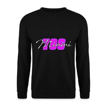 Miami Beach - Unisex Sweatshirt - black - Front - Alina (178cm) & Michal (187cm)