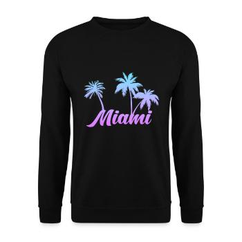 Miami Beach - Unisex Sweatshirt - black - Front - Alina (178cm) & Michal (187cm)