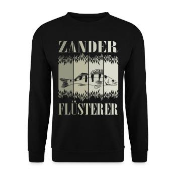 Zander Flüsterer - Unisex Pullover - Schwarz - Vorne - Alina (178cm) & Michal (187cm)