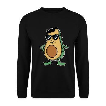 Avocado Sunglasses Cool Funny - Unisex Sweatshirt - black - Front - Alina (178cm) & Michal (187cm)