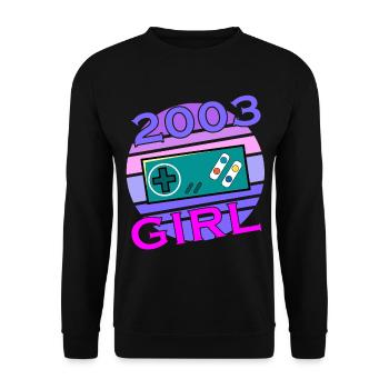 Gamer Girl 20e anniversaire Avril née en 2003 - Sweat-shirt Unisexe - noir - Devant - Alina (178cm) & Michal (187cm)