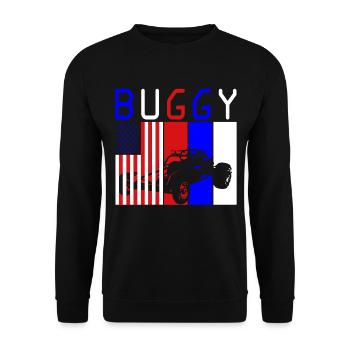 Buggy Geländefahrt Offroad Sand - Unisex Pullover - Schwarz - Vorne - Alina (178cm) & Michal (187cm)