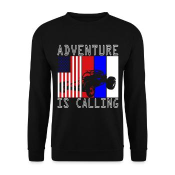 USA Buggy Offroad Desert Vehicle Desert Dune - Unisex Sweatshirt - black - Front - Alina (178cm) & Michal (187cm)