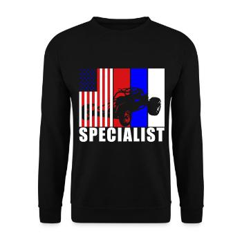 Buggy Racer Hobby USA Flag USA - Sweat-shirt Unisexe - noir - Devant - Alina (178cm) & Michal (187cm)