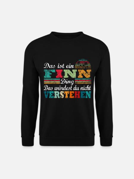 Vorname Finn FINN - Unisex Pullover - Schwarz