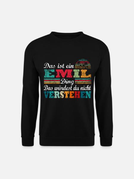 Vorname Emil - Unisex Pullover - Schwarz