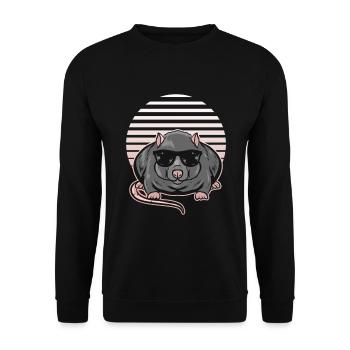 Rat - Unisex Sweatshirt - black - Front - Alina (178cm) & Michal (187cm)