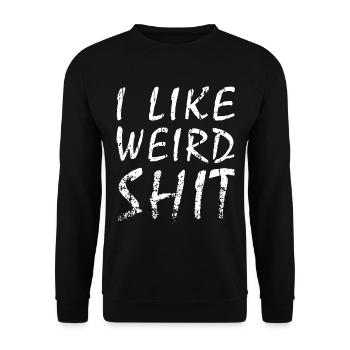 seltsam komisch Charakter - Unisex Pullover - Schwarz - Vorne - Alina (178cm) & Michal (187cm)