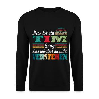 Name Tim - Unisex Pullover - Schwarz - Vorne - Alina (178cm) & Michal (187cm)