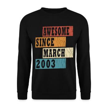 Anniversaire Mars 2003 - Sweat-shirt Unisexe - noir - Devant - Alina (178cm) & Michal (187cm)