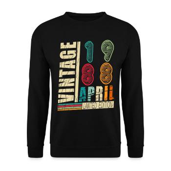 35th birthday - legends were born in April 1988 - Unisex Sweatshirt - black - Front - Alina (178cm) & Michal (187cm)