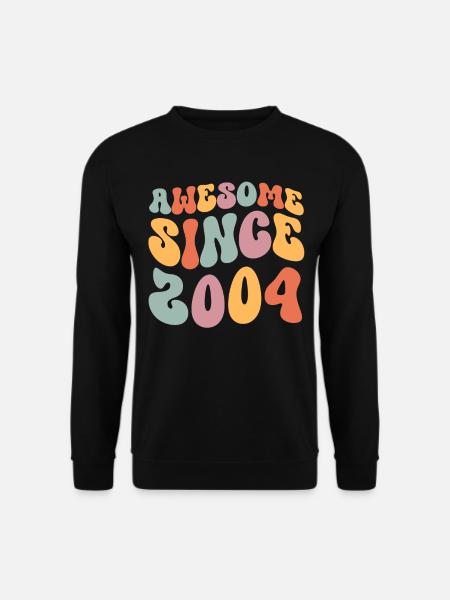 2004 Jahrgang Geburtstag Groovy Vintage Retro - Unisex Pullover - Schwarz