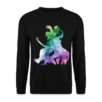 Breakdance B-Boy Breaker Breakdancer B-Girl HipHop - Unisex Pullover - Schwarz - Vorne - Alina (178cm) & Michal (187cm)