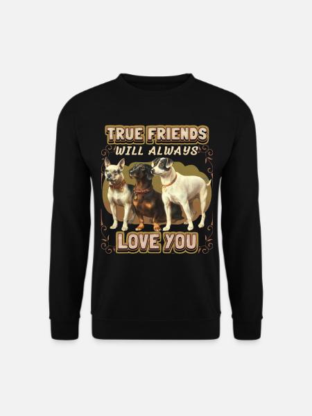 Vintage Jack-Russell Terrier, Rauhaardackel Spruch - Unisex Pullover - Schwarz