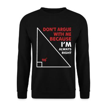 Math Mathematics Mathematician School Nerd Gift - Unisex Sweatshirt - black - Front - Alina (178cm) & Michal (187cm)