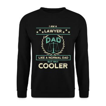 Papa Gift Birth Lawyer Lawyer Lawyer Say - Sweat-shirt Unisexe - noir - Devant - Alina (178cm) & Michal (187cm)