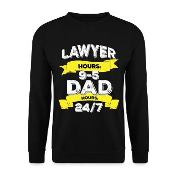 Lawyer Father Husband Hero - Unisex Sweatshirt - black - Front - Alina (178cm) & Michal (187cm)