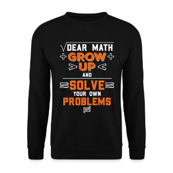 Young Mathematicians Gift - Unisex Sweatshirt - black - Front - Alina (178cm) & Michal (187cm)