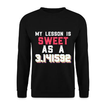 Mathematik Zahl Pi Spruch completely irrational - Unisex Pullover - Schwarz - Vorne - Alina (178cm) & Michal (187cm)