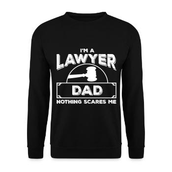 Anwalt Papa | Vatertag Jurist Anwälte Geschenkidee - Unisex Pullover - Schwarz - Vorne - Alina (178cm) & Michal (187cm)