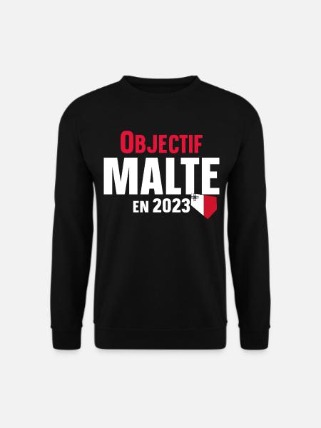 Malte 2023 Maltais Europe Pays Cadeau Humour - Sweat-shirt Unisexe - noir