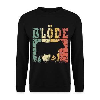 Blöde Kuh - Unisex Pullover - Schwarz - Vorne - Alina (178cm) & Michal (187cm)