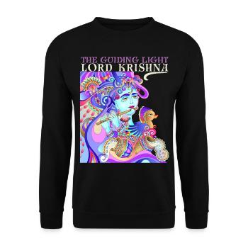 Hindouisme, joueur de flûte Lord Krishna, Inde - Sweat-shirt Unisexe - noir - Devant - Alina (178cm) & Michal (187cm)