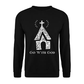 Jesus Christ, Church, Faith Christian Proverb - Unisex Sweatshirt - black - Front - Alina (178cm) & Michal (187cm)