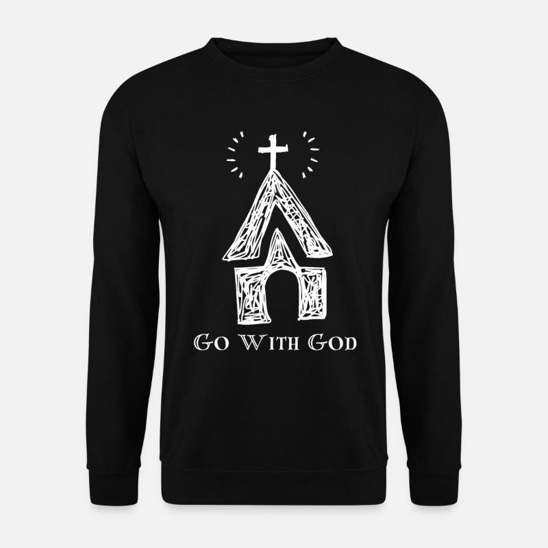 Jesus Christus, Kirche, Glaube christlicher Spruch - Unisex Pullover - Schwarz
