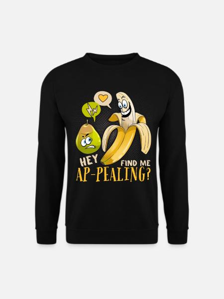 Bananen Witz, lustige Banane Appealing Wortspiel - Unisex Pullover - Schwarz