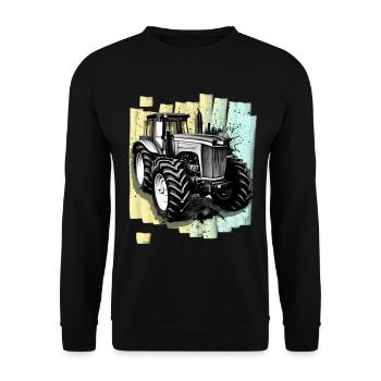 Tractor Agriculture Farmer - Unisex Sweatshirt - black - Front - Alina (178cm) & Michal (187cm)