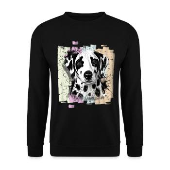 Dalmatian dog - Unisex Sweatshirt - black - Front - Alina (178cm) & Michal (187cm)
