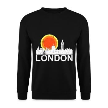 London Big Ben Skyline Sunset - Unisex Sweatshirt - black - Front - Alina (178cm) & Michal (187cm)