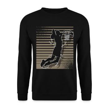 Basketball Basketballer - Unisex Pullover - Schwarz - Vorne - Alina (178cm) & Michal (187cm)
