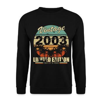 Millésime 2003 Anniversaire - Sweat-shirt Unisexe - noir - Devant - Alina (178cm) & Michal (187cm)