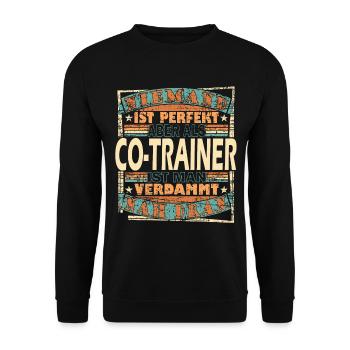Assistenztrainer Co-Trainer Trainer - Unisex Pullover - Schwarz - Vorne - Alina (178cm) & Michal (187cm)