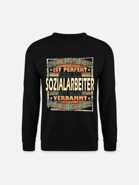 Sozialarbeiter Held Aufgaben Sozialpädagoge Beruf - Unisex Pullover - Schwarz