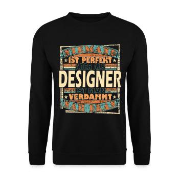 Grafik Designer Grafiker Mediengestalter - Unisex Pullover - Schwarz - Vorne - Alina (178cm) & Michal (187cm)