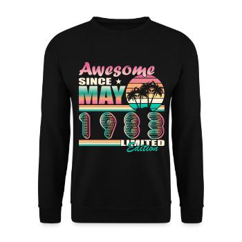 May 1983 Vintage vintage birthday retro - Unisex Sweatshirt - black - Front - Alina (178cm) & Michal (187cm)