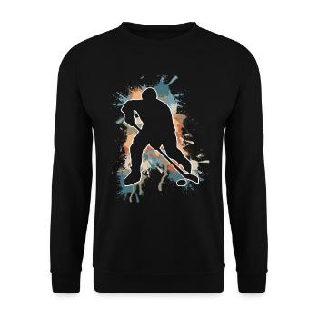 Eishockey Hockey sur glace - Sweat-shirt Unisexe - noir - Devant - Alina (178cm) & Michal (187cm)