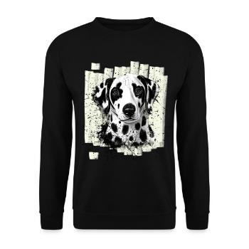 Dalmatian dog - Unisex Sweatshirt - black - Front - Alina (178cm) & Michal (187cm)