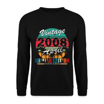 2008 April 2008 Anniversary April 2008 April - Unisex Sweatshirt - black - Front - Alina (178cm) & Michal (187cm)